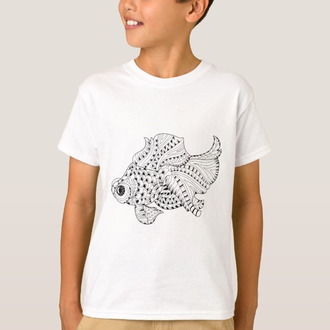 Camiseta Doodle de los pescados (Anverso)