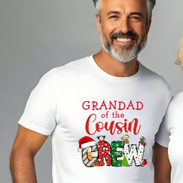 Camiseta Doodle de Navidad del abuelo de la tripulación de