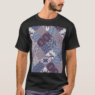 Camiseta Doodle De Patchwork: Viejo Boho Seamless.