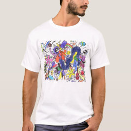 Camiseta Doodle de rock de punk #15 setenta colores