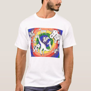Camiseta Doodle de rock de punk #24b Unicornios arcoiris