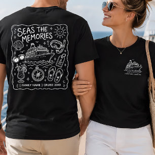 Camiseta Doodle de Vacaciones de Crucero Familiar Personali