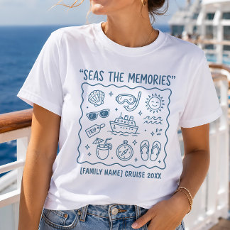 Camiseta Doodle de Vacaciones de Crucero Familiar Personali