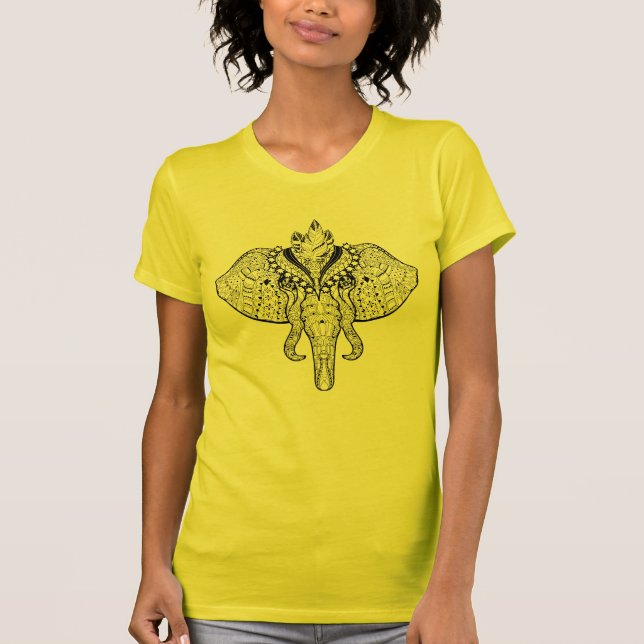 Camiseta Doodle del elefante del circo (Anverso)