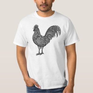 Camiseta doodle del gallo