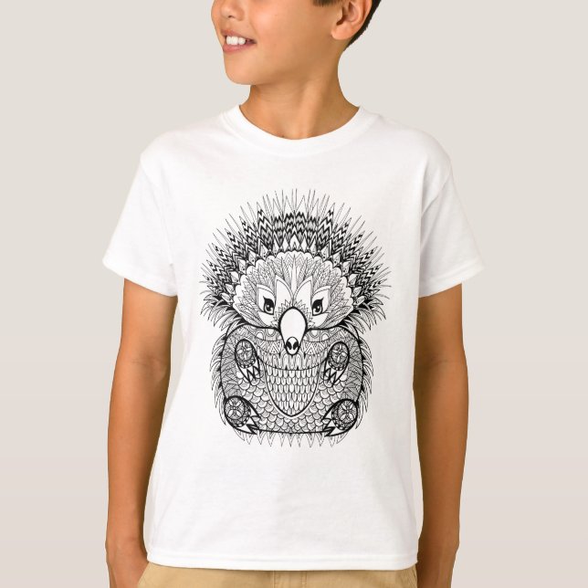 Camiseta Doodle dibujado mano del Echidna (Anverso)