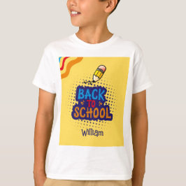 Camiseta Doodle divertido personalizado 'De vuelta al cole'