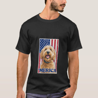 Camiseta Doodle dorado Perro de Labradoodle 4 de Julio M