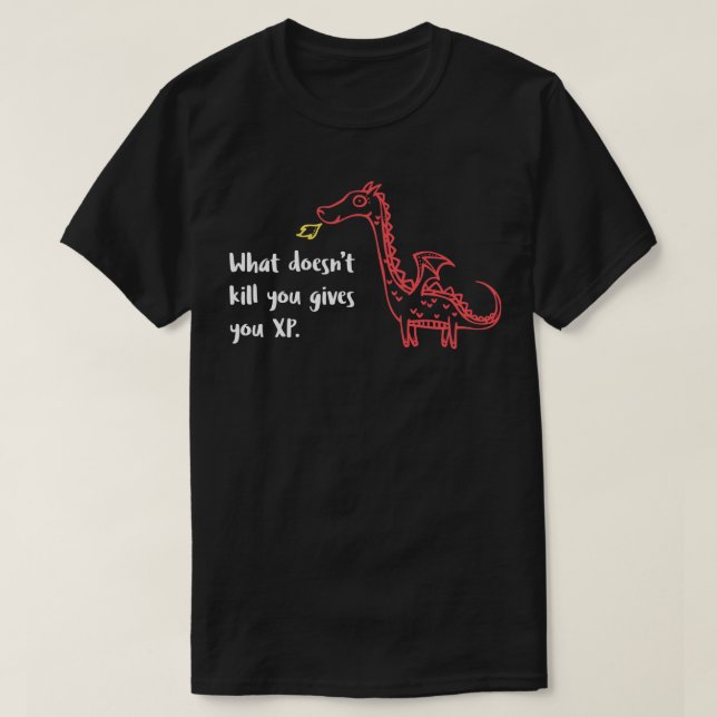Camiseta Doodle Dragon ¿Qué No Le Matará? (Diseño del anverso)