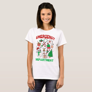 Camiseta Doodle Emergency Department Navidades Er Tech