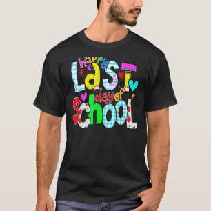 Camiseta Doodle Feliz El Último Día De La Escuela Profesore