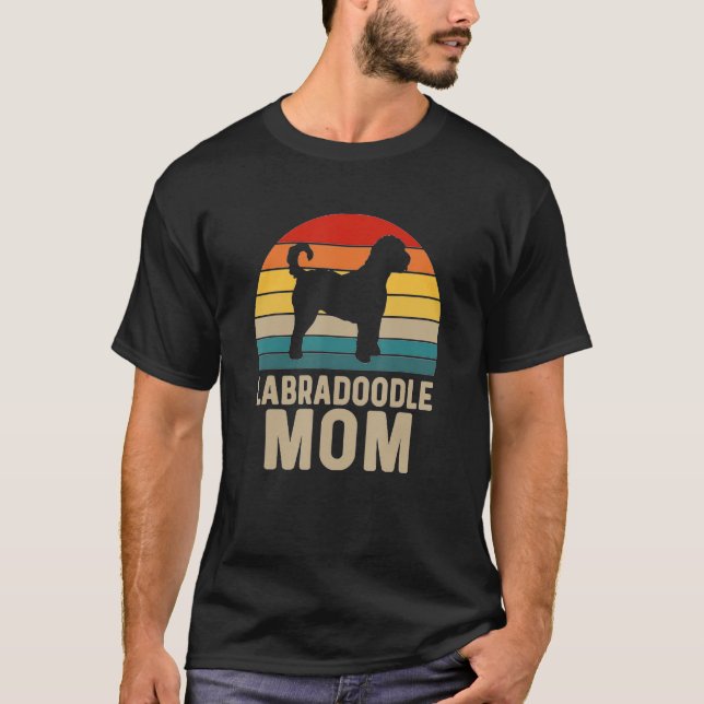 Camiseta Doodle Goldendoodle Retro Labradoodle Perra Mamá (Anverso)