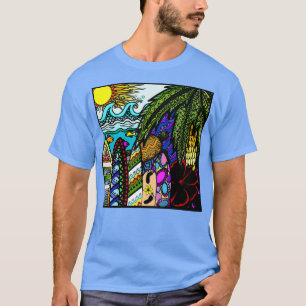 Camiseta Doodle hawaiano