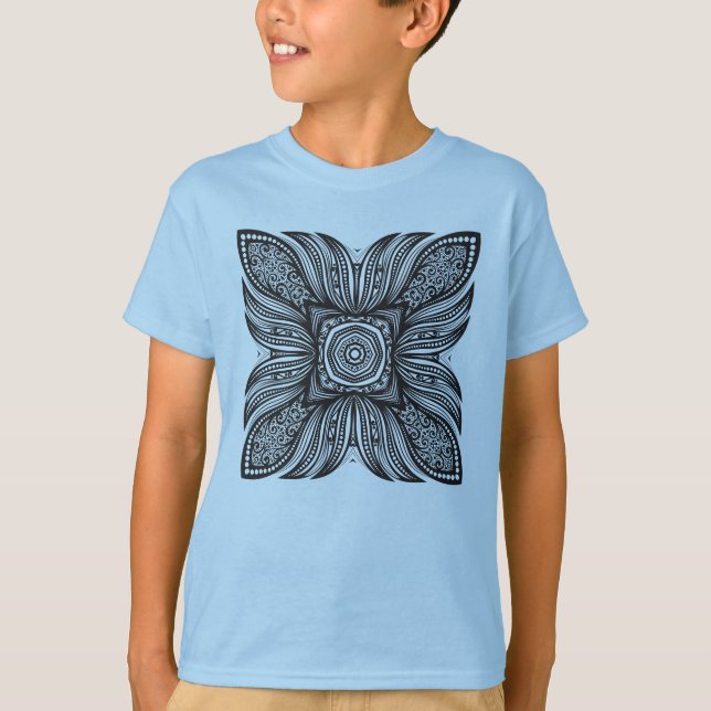 Camiseta Doodle hermoso del cuadrado de la decoración (Anverso)