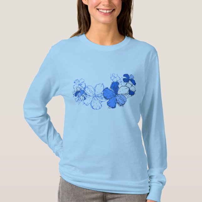 Camiseta Doodle Hibiscus Ladies Tee (Anverso)