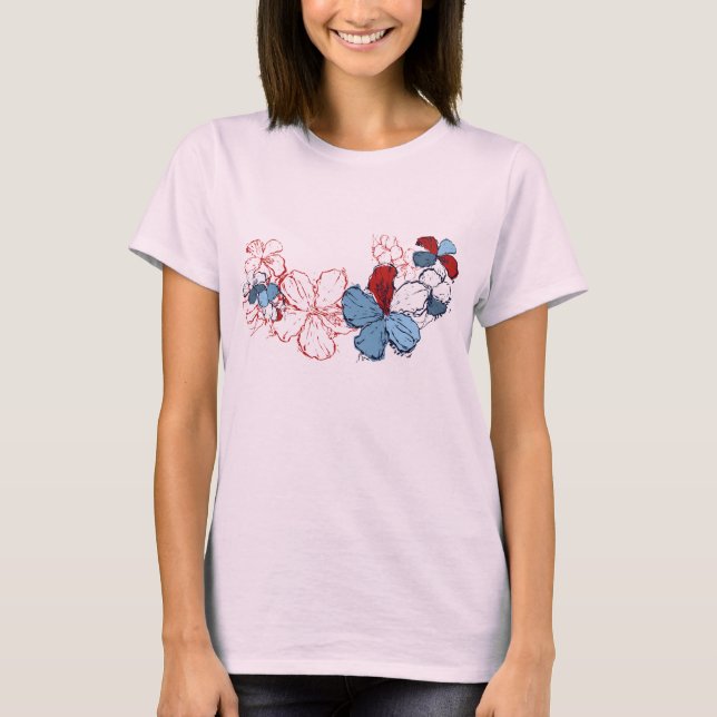 Camiseta Doodle Hibiscus Ladies Tee (Anverso)