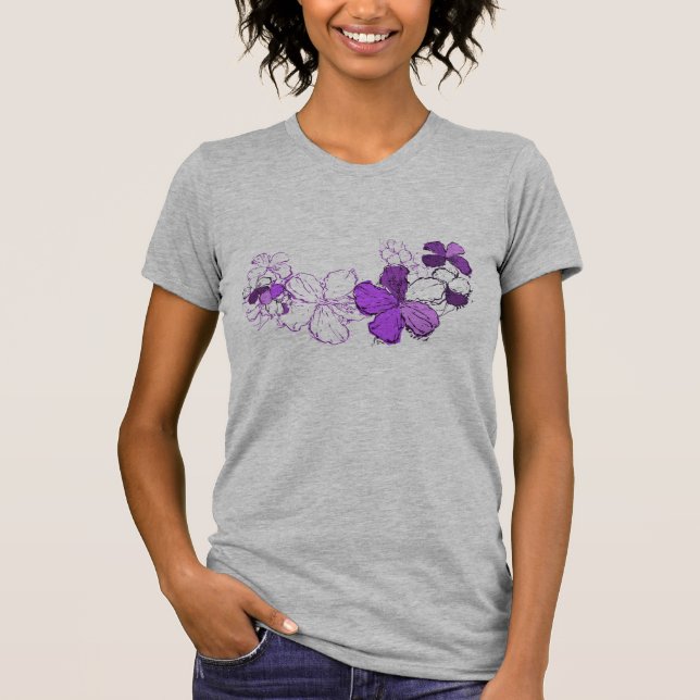Camiseta Doodle Hibiscus Ladies Tee (Anverso)