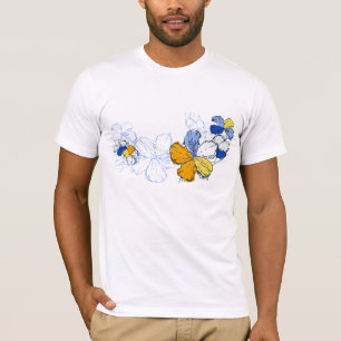 Camiseta Doodle Hibiscus Mens Tee