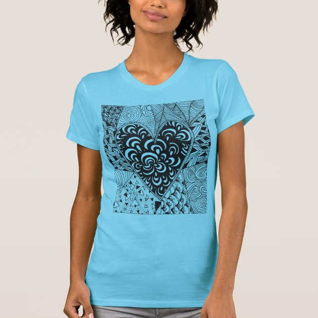 Camiseta Doodle inspirado del corazón (Anverso)