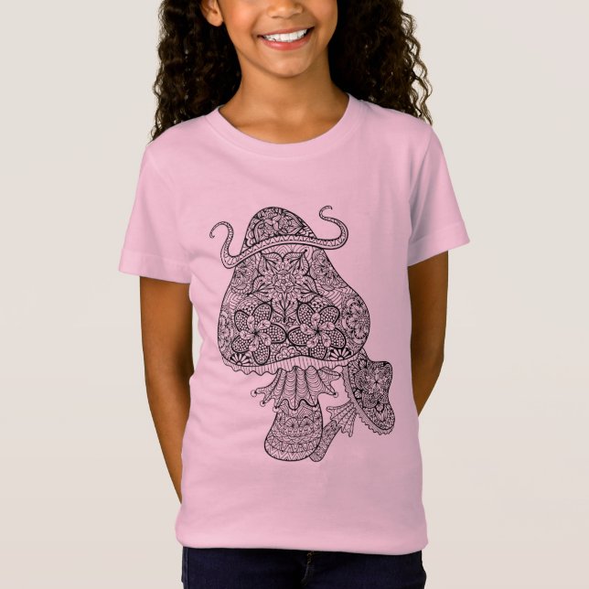 Camiseta Doodle mágico dibujado mano de las setas (Anverso)