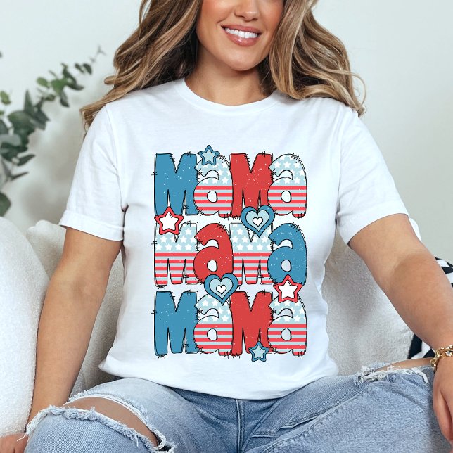 Camiseta Doodle Mama 4 De Julio (Subido por el creador)