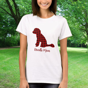 Camiseta Doodle Mamá Labradoodle en Cuadros de Búfalo
