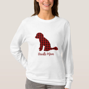 Camiseta Doodle Mamá Labradoodle en Cuadros de Búfalo a Cua