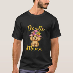 Camiseta Doodle Mamá, Perrito de Flor Adorable, Golde Dulce