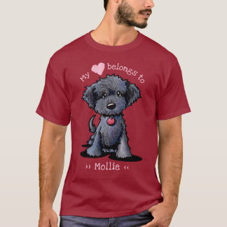 Camiseta Doodle negro al que pertenece mi corazón