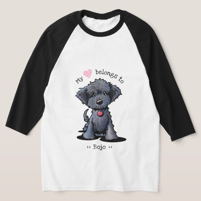 Camiseta Doodle negro que levanta mi corazón pertenece a la (Distribución)