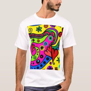 Camiseta Doodle perfecto: arte fluido
