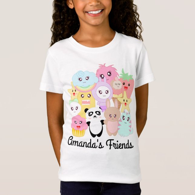 Camiseta Doodle personalizado de Kawaii (Anverso)