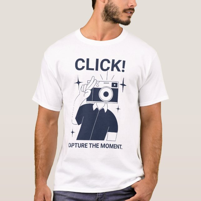 Camiseta Doodle Photography T-Shirt – Creative Camera Sketc (Anverso)