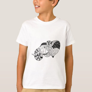 Camiseta Doodle principal de Zenstyle del elefante