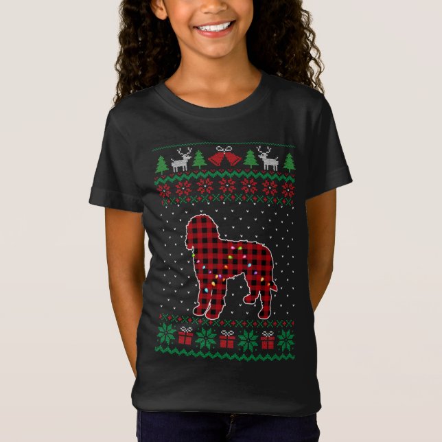 Camiseta Doodle Red Plaid Buffalo Funny Navidades feos Swea (Anverso)