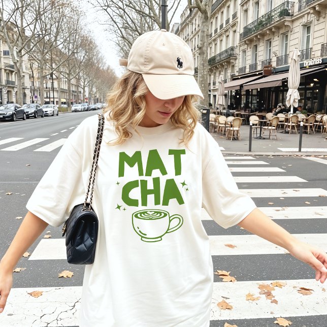 Camiseta Doodle Retro de Amante de Matcha Verde de Moda (Subido por el creador)