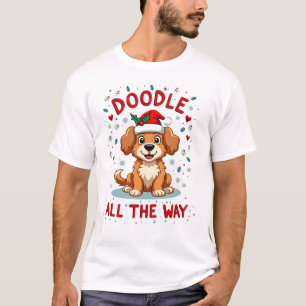 Camiseta Doodle Todo El Camino Gorra De Santa Gracioso Gold
