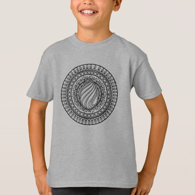 Camiseta Doodle tribal del círculo (Anverso)