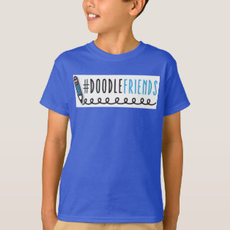 Camiseta #DoodleFriends - Kids T-Shirt with Black Sleeves