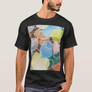 Camiseta Doodles abstractos: Arte Minimalista acuarela
