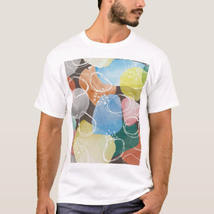 Camiseta Doodles abstractos: Arte Minimalista acuarela