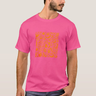 Camiseta Doodles De Caída, Gráfico Cutáneo Vintage Para Muj