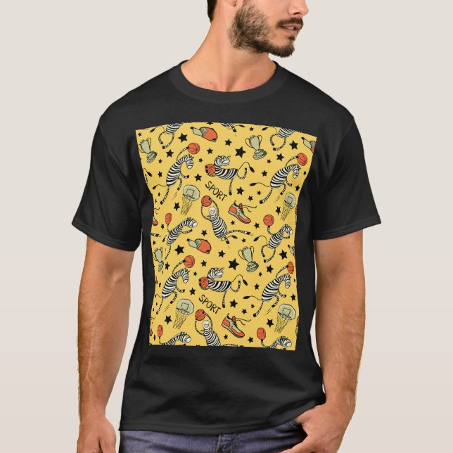 Camiseta Doodles de Courtside: Fantasia de baloncesto de ce (Anverso)