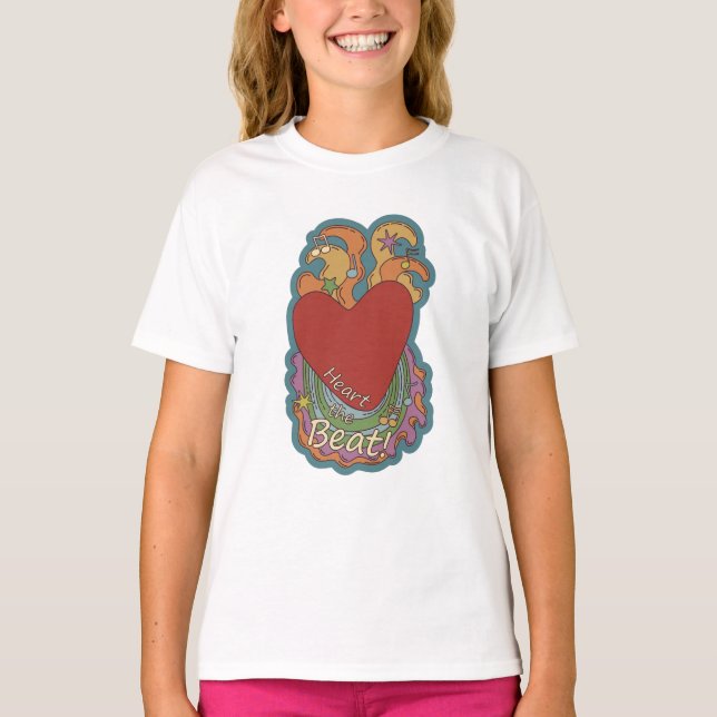 Camiseta Doodles de Heart the Beat para los amantes de la m (Anverso)
