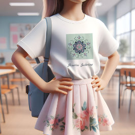 Camiseta Doodles de Mandala, de color turquesa rosa y moder