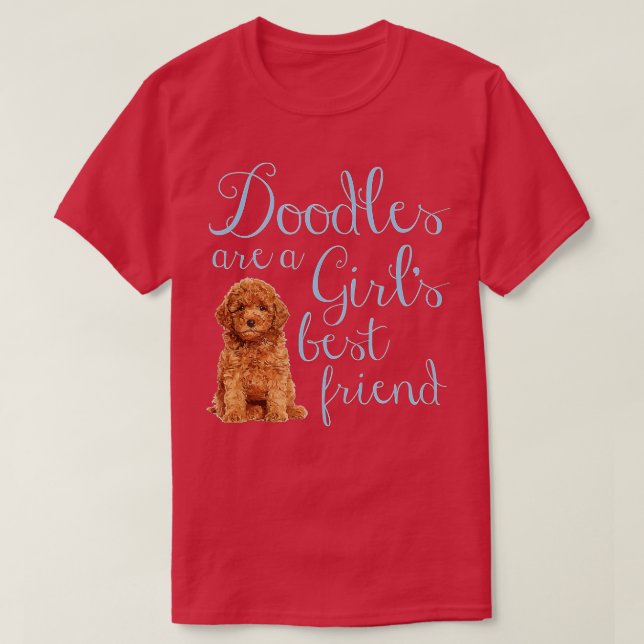 Camiseta Doodles es el mejor amigo del Chica Golden Labrado (Diseño del anverso)