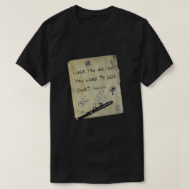 Camiseta Doodles "locos" del Grunge de la cita