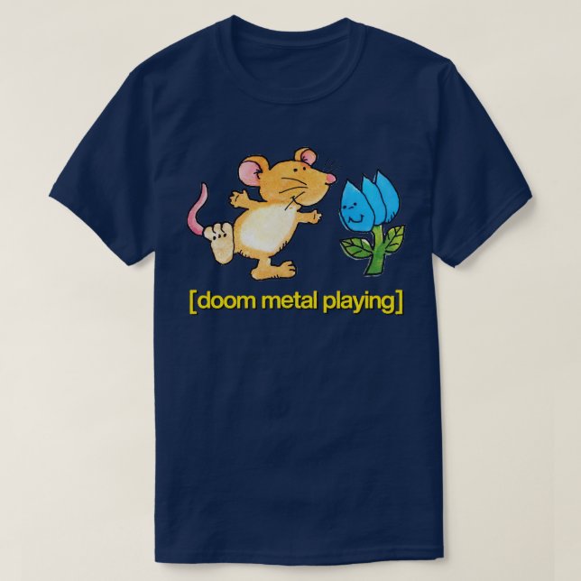 Camiseta Doom Diseño Metalizado de ratón de baile suave (Diseño del anverso)