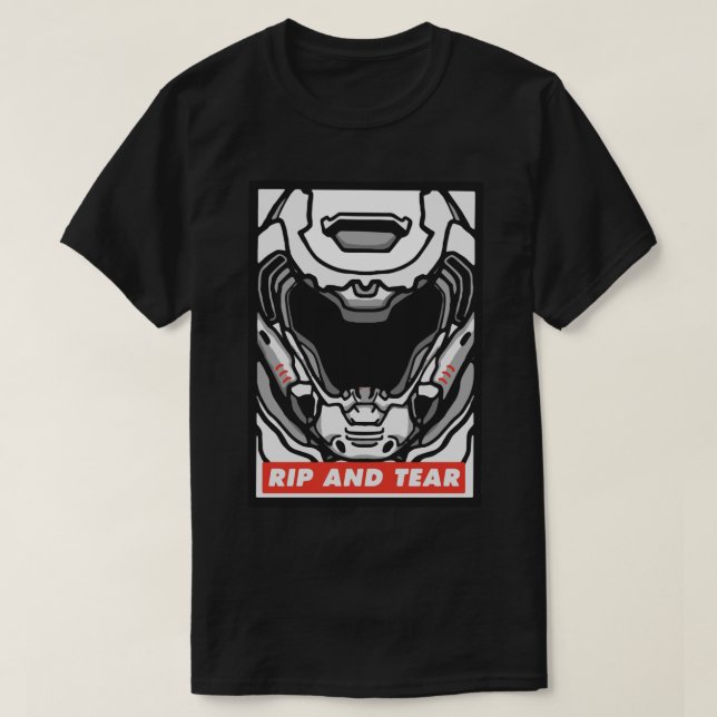 Camiseta DOOM Slayer Tiene Un Pegatina De Posología.png (Diseño del anverso)