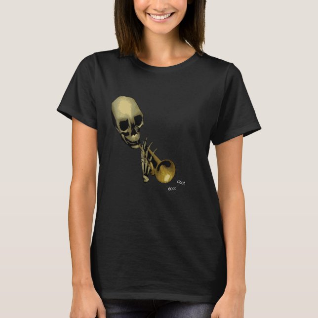 Camiseta Doot Doot, Sr. Skeletal Funny Meme (Anverso)